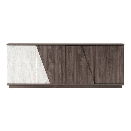 Cairo - Modern Grey Elm and White/Grey Marble Pattern Buffet — view 2
