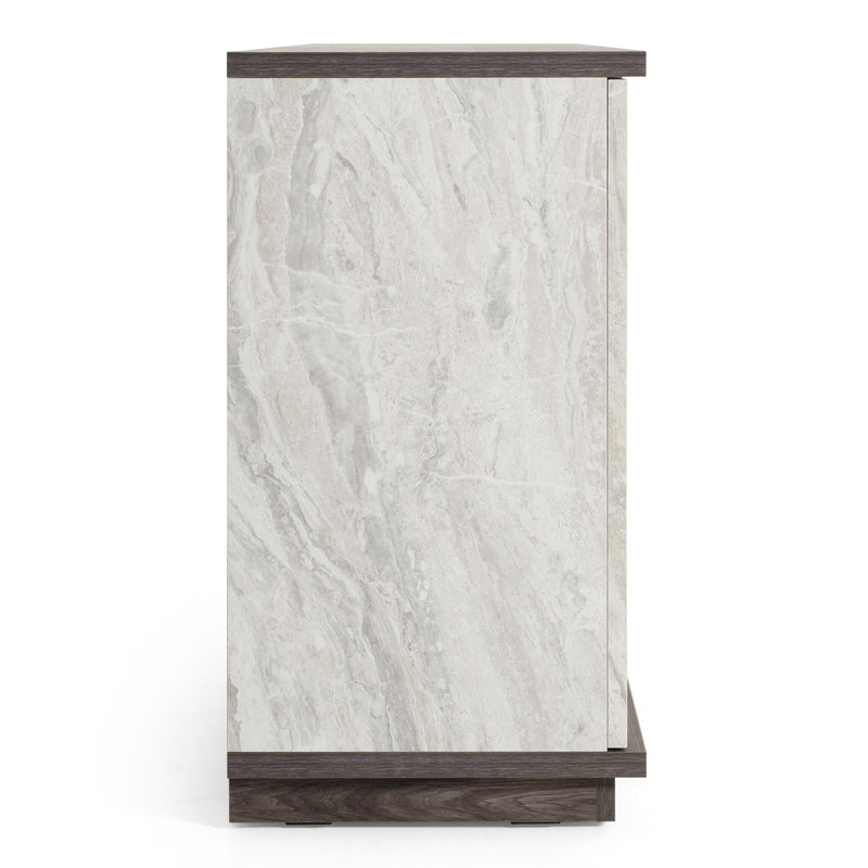 Cairo - Modern Grey Elm and White/Grey Marble Pattern Buffet — view 5