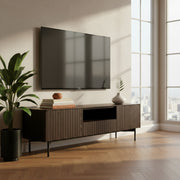 Calhoun - Modern Smoked Ash TV Stand — view 2