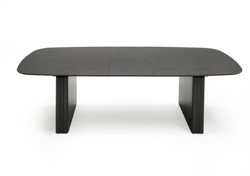 Calhoun - Modern Smoked Oak Extendable Dining Table — view 4