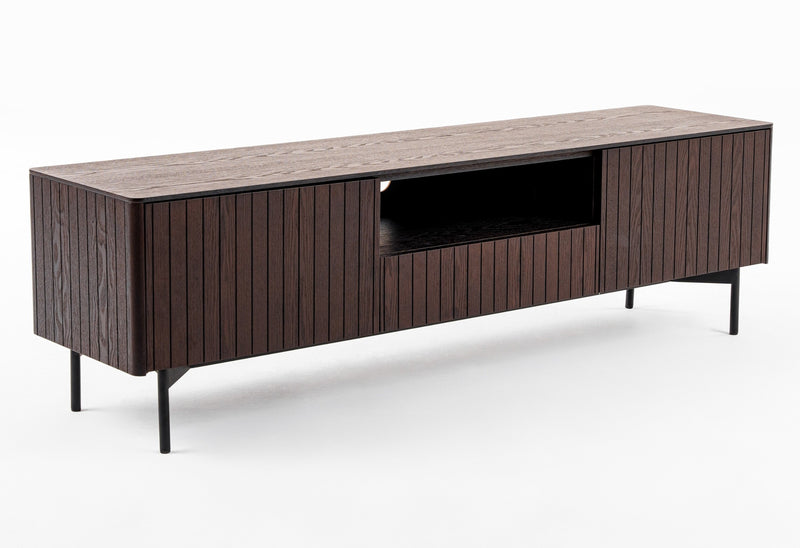 Calhoun - Modern Smoked Ash TV Stand — view 4
