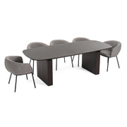 Calhoun - Modern Smoked Oak Extendable Dining Table