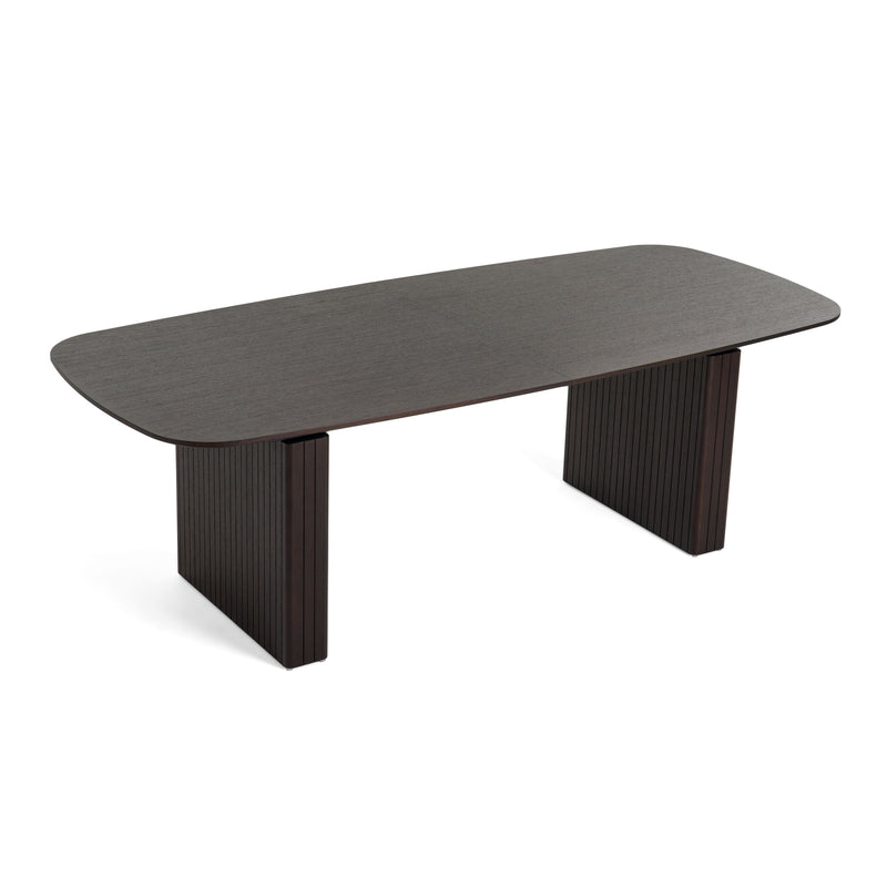 Calhoun - Modern Smoked Oak Extendable Dining Table — view 3