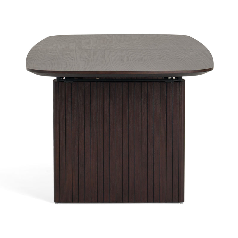Calhoun - Modern Smoked Oak Extendable Dining Table — view 4