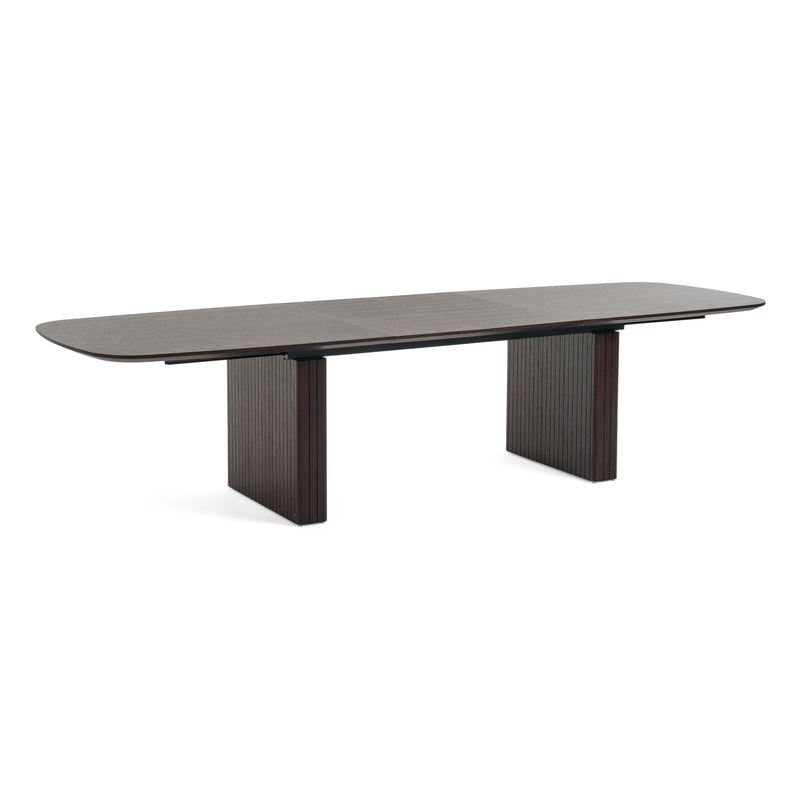 Calhoun - Modern Smoked Oak Extendable Dining Table — view 5