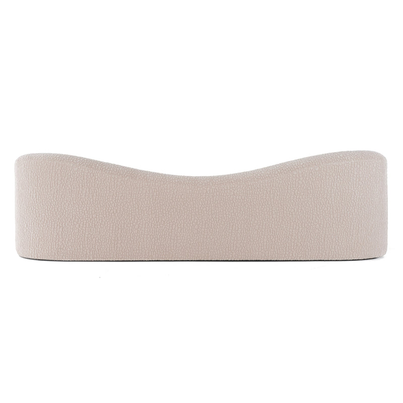 Calico - Contemporary Beige Pebble Fabric 3-Seat Sofa — view 3