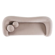 Calico - Contemporary Beige Pebble Fabric 4-Seat Sofa — view 2