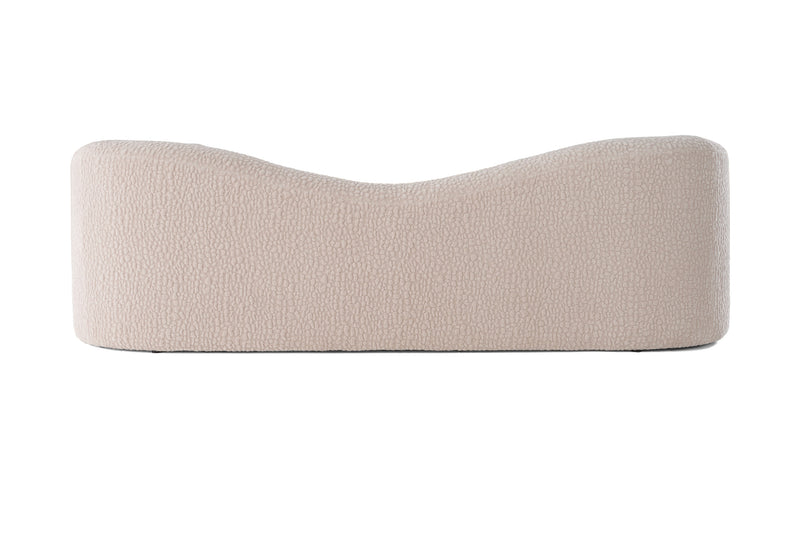 Calico - Contemporary Beige Pebble Fabric 4-Seat Sofa — view 3