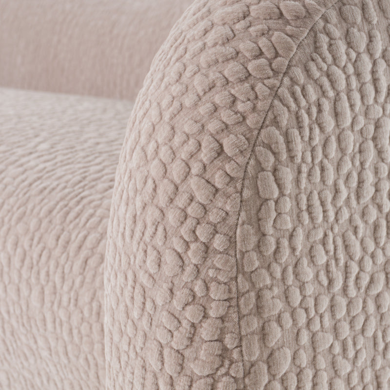Calico - Contemporary Beige Pebble Fabric 4-Seat Sofa — view 4