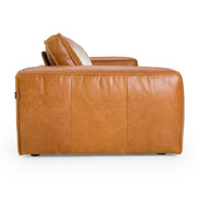 Cambria - Modern Cognac Leather Sofa — view 3