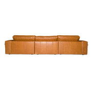 Cambria - Modern Cognac Leather Sofa — view 4