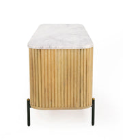 Cambridge White Marble & Mango TV Stand — view 3