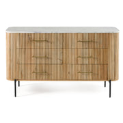 Cambridge White Marble & Mango Dresser — view 2
