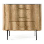 Cambridge White Marble & Mango 3 Drawer Dresser — view 2