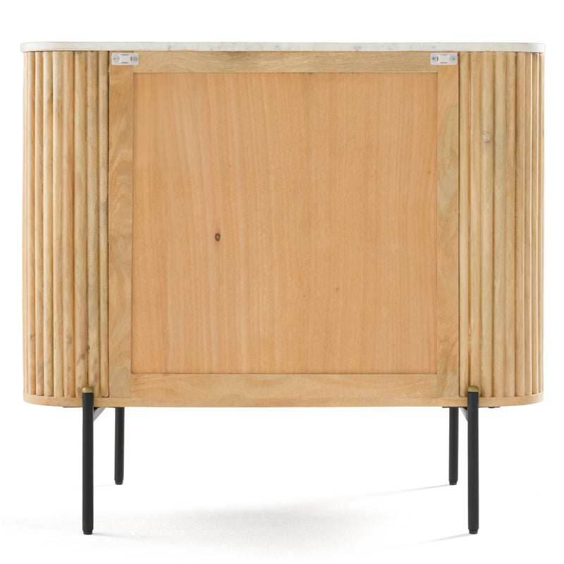Cambridge White Marble & Mango 3 Drawer Dresser — view 5