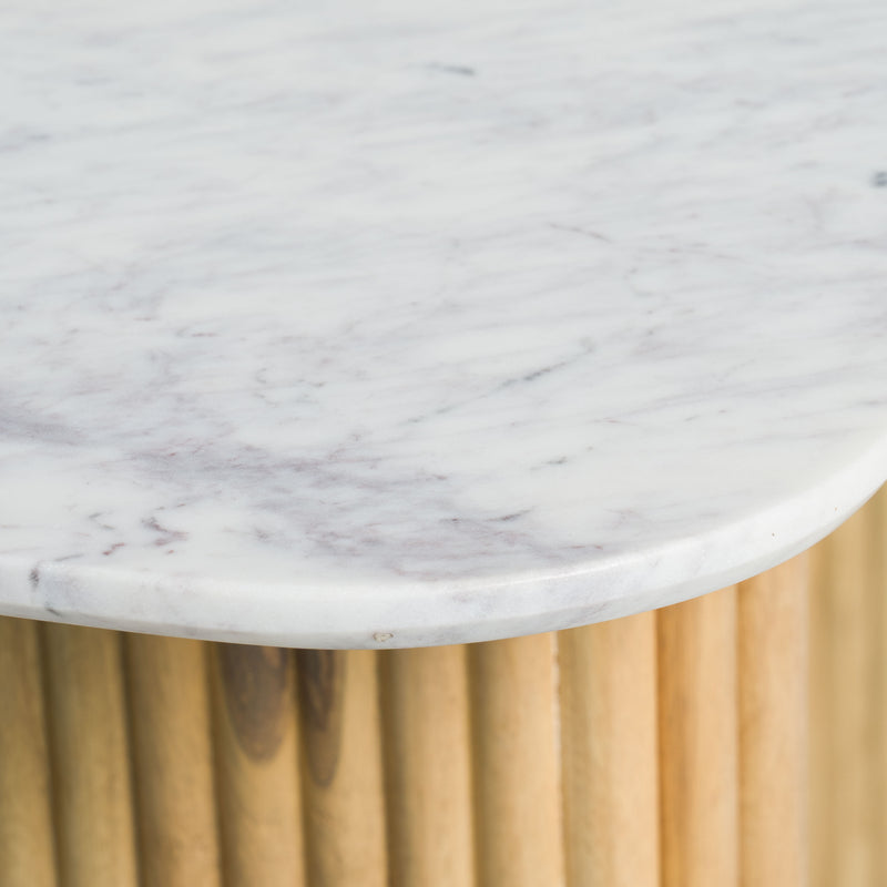 Cambridge White Marble & Mango Console Table — view 3