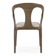 Campbell - Mid-Century Modern Grey Leatherette & Grey Ash Dining Chair — view 4