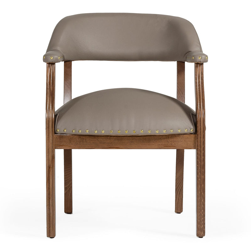 Canosa Modern Taupe Faux Leather Dining Chair — view 5