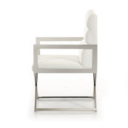 Capra Modern White Leatherette Dining Chair — view 2