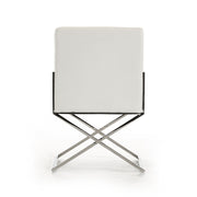 Capra Modern White Leatherette Dining Chair