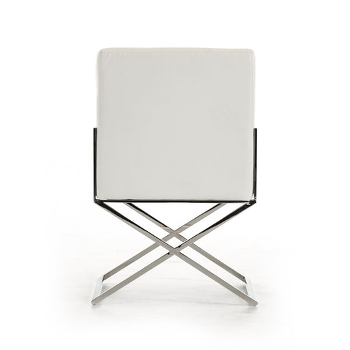 Capra Modern White Leatherette Dining Chair