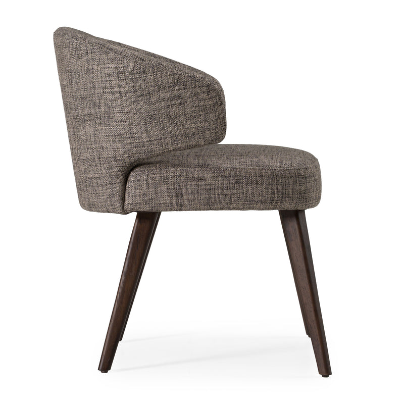 Carlton Modern Grey Fabric Dining Chair — view 4