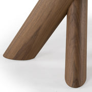 Carnaby - Modern Dark Grey Glass + Walnut Dining Table — view 4