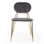 Carol Modern Grey Fabric Dining Chair (Set of 2) — view 4