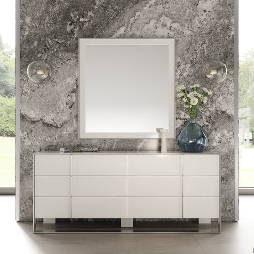 Cartier - Modern White & Stainless Steel Mirror — view 2
