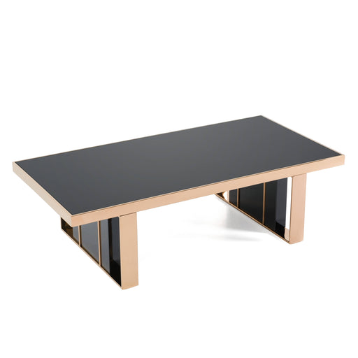 Cartier Modern Black & Rosegold Coffee Table — view 2