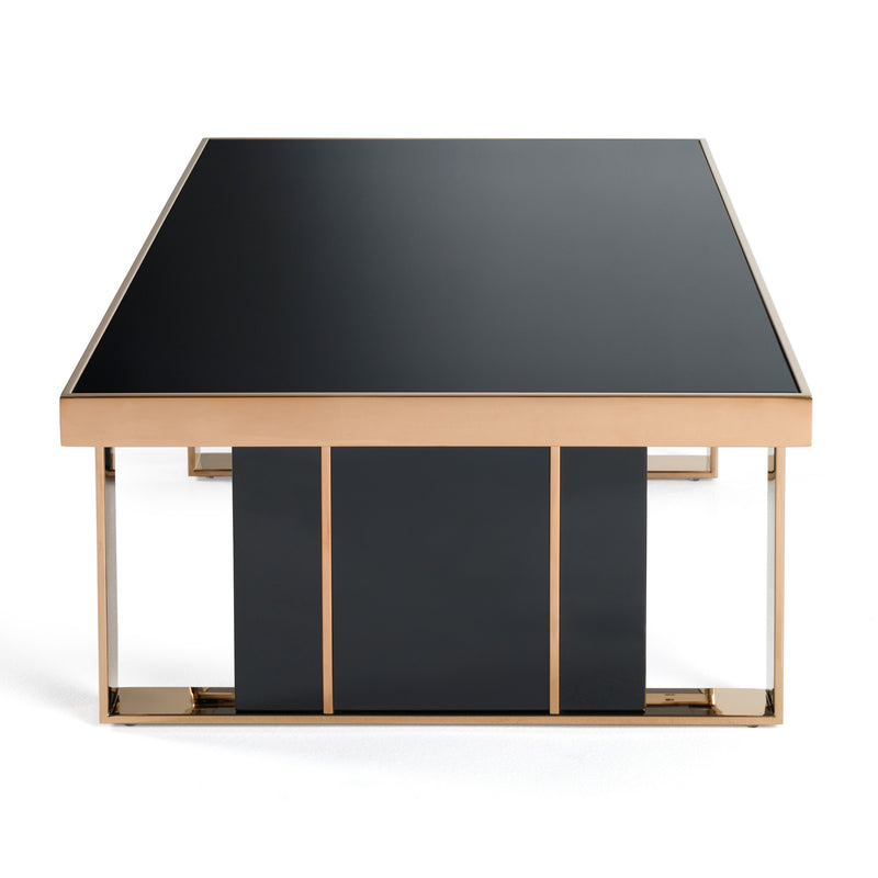 Cartier Modern Black & Rosegold Coffee Table — view 5