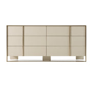 Cartier - Modern Beige Shagreen and Brushed Brass Dresser — view 3