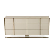 Cartier - Modern Beige Shagreen and Brushed Brass Dresser — view 4