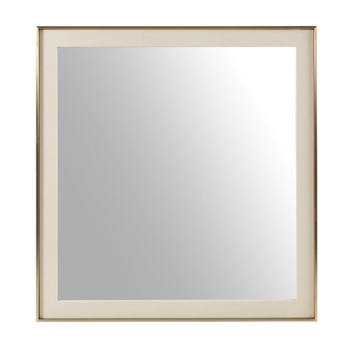 Cartier - Modern Beige Shagreen & Brushed Brass Mirror
