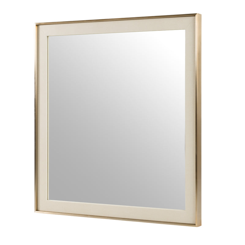 Cartier - Modern Beige Shagreen & Brushed Brass Mirror — view 2