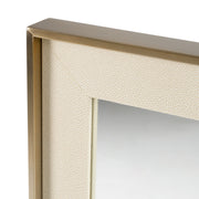 Cartier - Modern Beige Shagreen & Brushed Brass Mirror — view 4