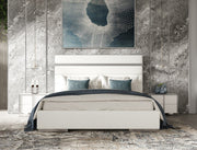 Cartier - Modern White + Stainless Steel Nightstand — view 2