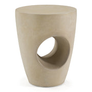 Carville - Modern Beige Fiberform Dining Stool/End Table — view 3