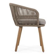 Cascais - Outdoor Light Grey Fabric + Eucalyptus Dining Chair (Set of 2) — view 3