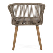 Cascais - Outdoor Light Grey Fabric + Eucalyptus Dining Chair (Set of 2) — view 4