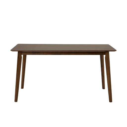 Castillo + Jordan - Modern Grey Fabric + Walnut 4-Piece Dining Set