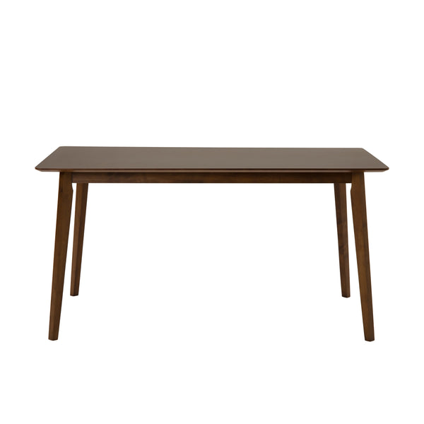 Castillo + Jordan - Modern Grey Fabric + Walnut 6-Piece Dining Set