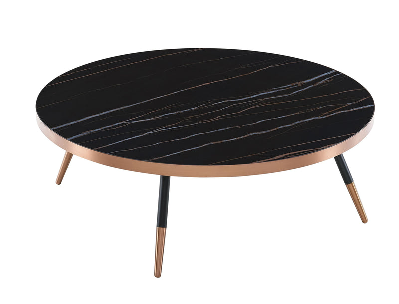 Cayson - Modern Black Ceramic Coffee Table — view 2