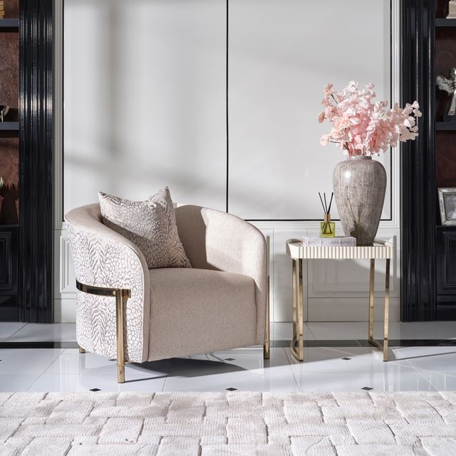 Lisbon - Accent Chair - Opal / Gold