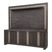 Ascent - 90" TV Console With Hutch And Back Panel - Dark Chocolate - R&R Furniture Gallery (Fountain Valley, CA)