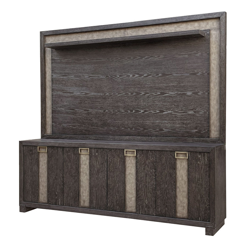 Ascent - 90" TV Console With Hutch And Back Panel - Dark Chocolate - R&R Furniture Gallery (Fountain Valley, CA)
