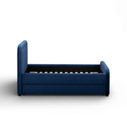 TOV Furniture Briella trundle bed with sleek wooden frame and pull-out lower bed for space-saving sleeping solution