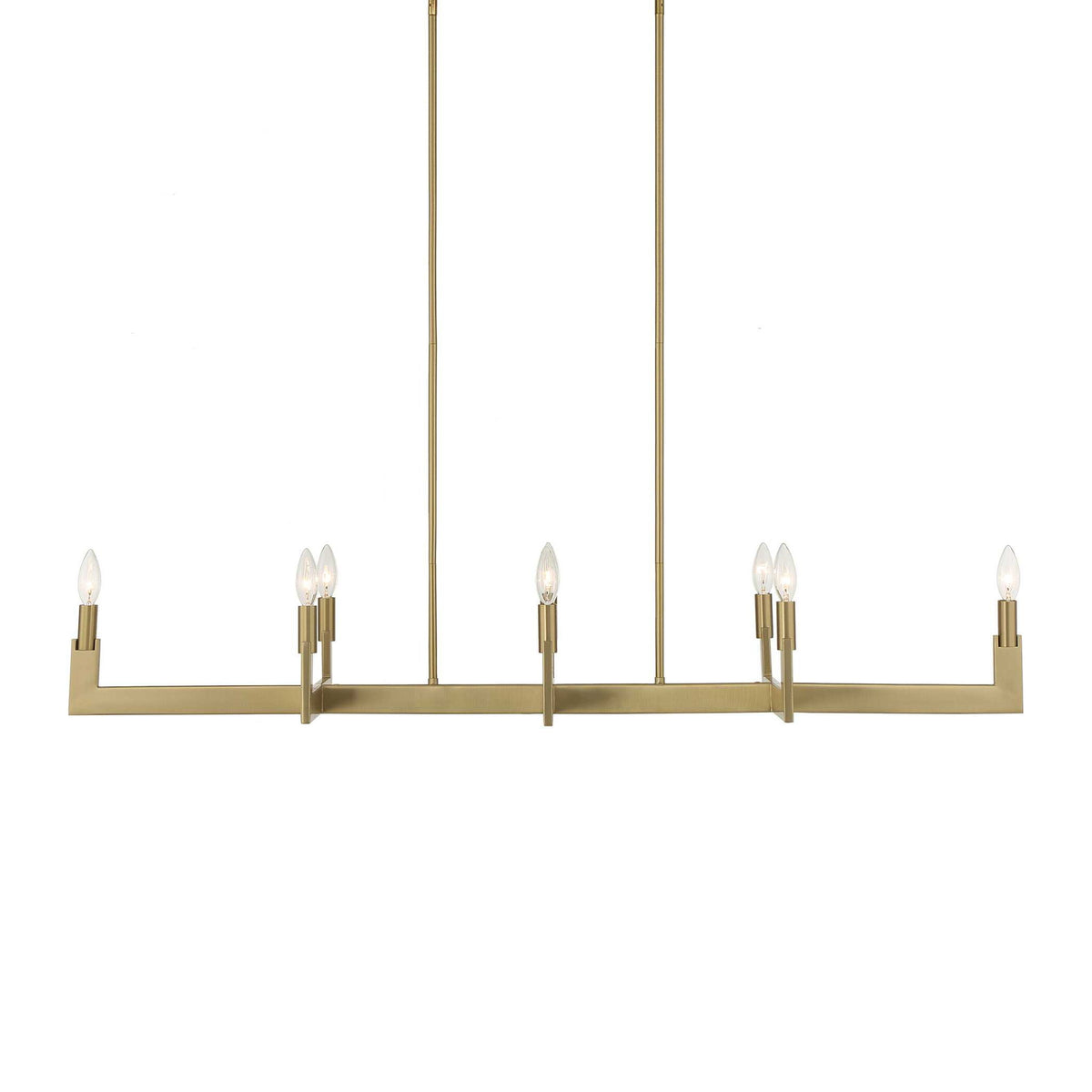 Cordoba - 8 Light Linear Chandelier - Gold
