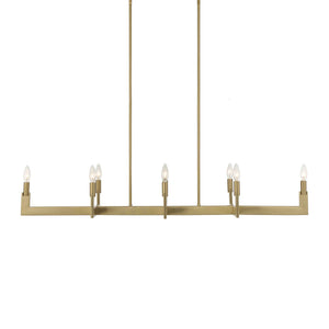Cordoba - 8 Light Linear Chandelier - Gold