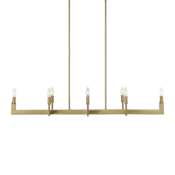 Cordoba - 8 Light Linear Chandelier - Gold